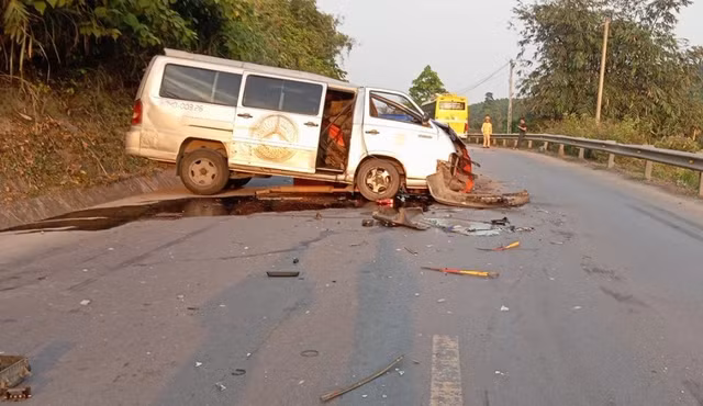 Hiện trường vụ tai nạn. Ảnh: Lâm Hưng Hiện trường vụ tai nạn. Ảnh: Lâm Hưng