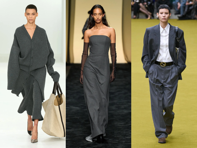 Từ trái sang phải: Loewe, Alberta Ferretti, Gucci.