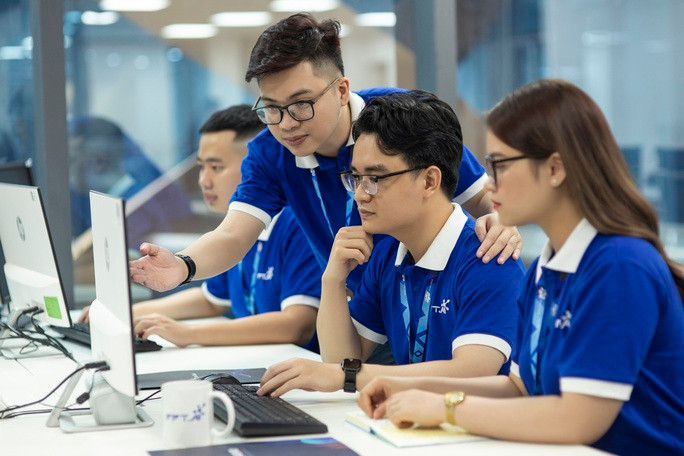 Các nhân viên Công ty FPT AI trong giờ làm việc. Ảnh: FPT cung cấp