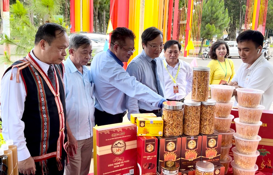 Nhiều sản phẩm của các tỉnh Tây Nguyên có cơ hội kết nối tiêu thụ với các kênh phân phối ở Lào và Campuchia. Ảnh: V.T Nhiều sản phẩm của các tỉnh Tây Nguyên có cơ hội kết nối tiêu thụ với các kênh phân phối ở Lào và Campuchia. Ảnh: V.T