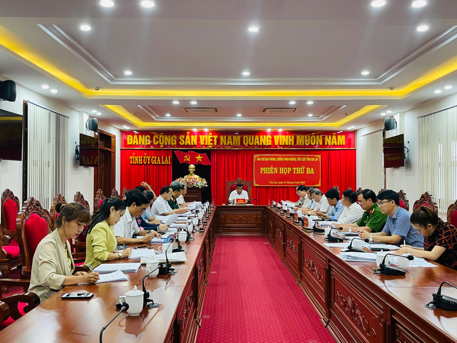 Ban Chỉ đạo phòng, chống tham nhũng, tiêu cực tỉnh Gia Lai phiên thứ Ba ảnh 1 Ban Chỉ đạo phòng, chống tham nhũng, tiêu cực tỉnh Gia Lai phiên thứ Ba ảnh 1