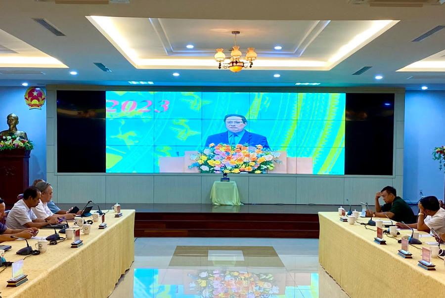 Thủ tướng Phạm Minh Chính phát biểu chúc mừng đội ngũ doanh nhân nhân Ngày Doanh nhân Việt Nam (13-10). Ảnh: Hà Duy