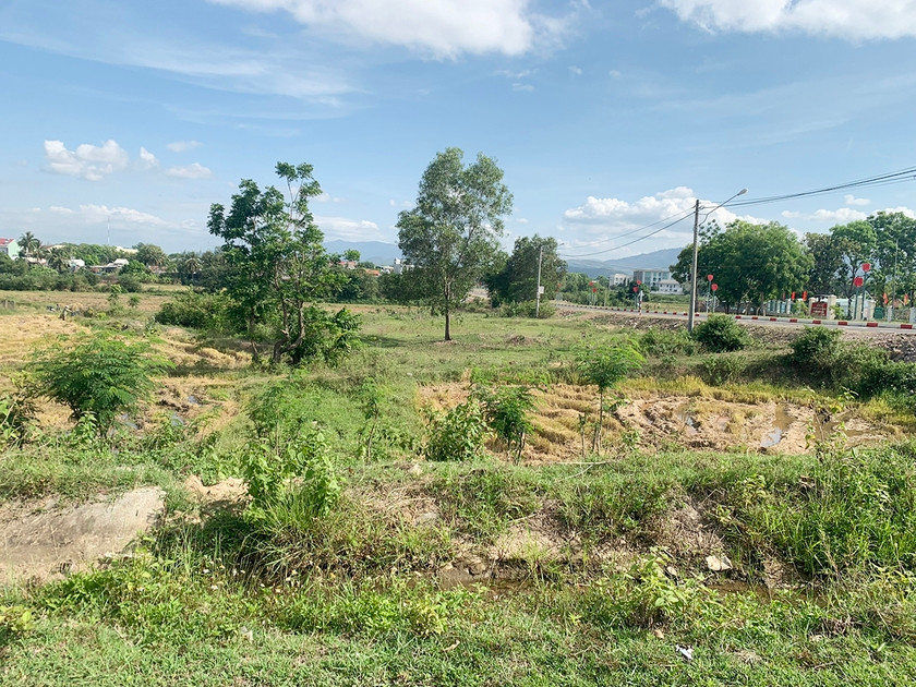 Khu vực đất quy hoạch dự án Công viên sinh thái thị xã Ayun Pa. Ảnh: Vũ Chi