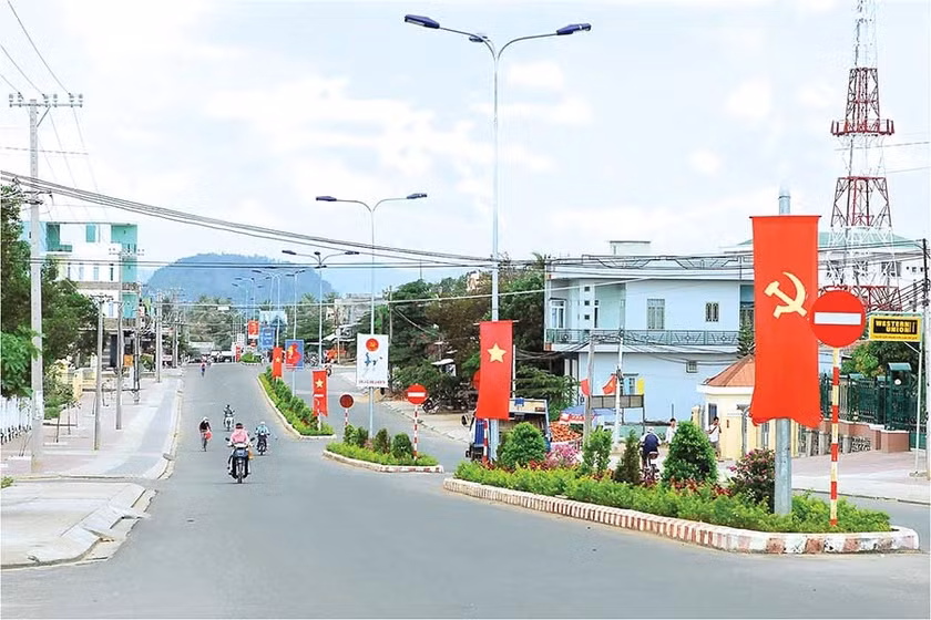 Một góc thị xã Ayun Pa. Ảnh: Đức Thụy