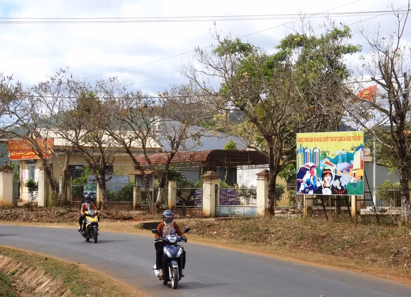 Một góc trung tâm xã Hà Bầu (huyện Đak Đoa). Ảnh: Thanh Nhật