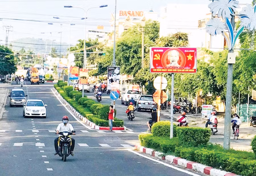 Bộ mặt đô thị của thị xã Ayun Pa ngày càng khởi sắc. Ảnh: Gia Bảo