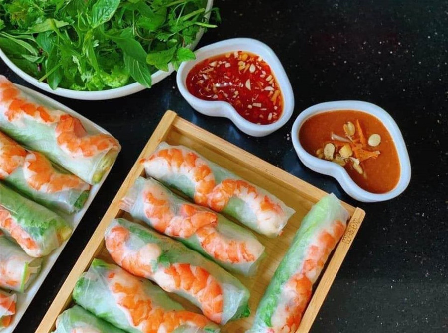 Gỏi cuốn tôm thịt. Ảnh: Châu Ngọc Gỏi cuốn tôm thịt. Ảnh: Châu Ngọc