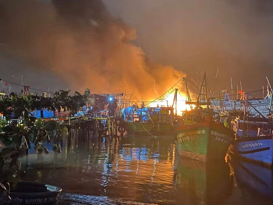 Khu vực âu thuyền Thọ Quang. Ảnh: Nguyễn Tú