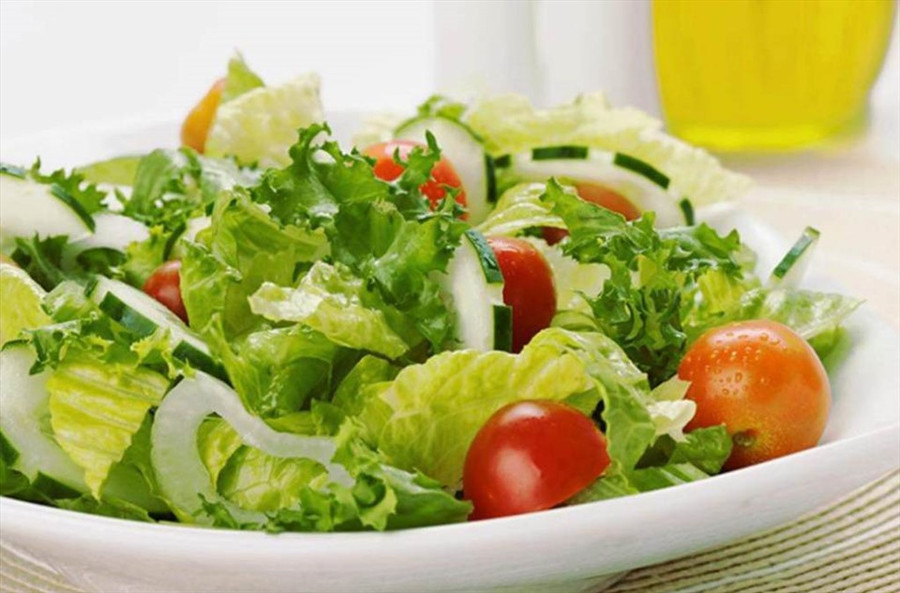 Các món salad rau củ. Ảnh: Vũ Minh Các món salad rau củ. Ảnh: Vũ Minh