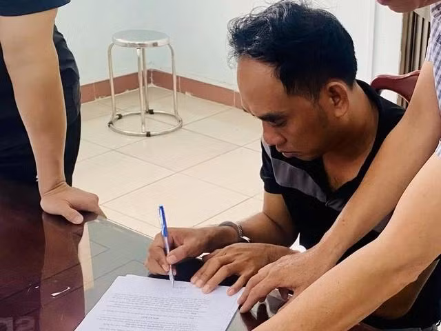 Đặng Quốc Huy thời điểm bị công an bắt giữ