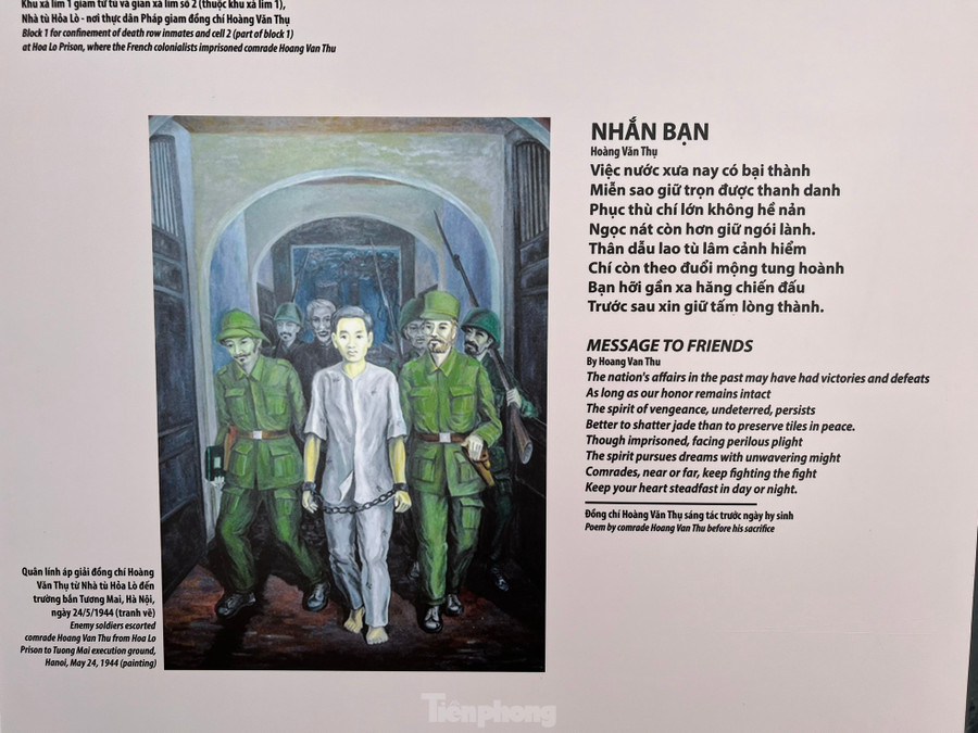 Bài thơ do anh hùng Hoàng Văn Thụ sáng tác trước ngày hy sinh được giới thiệu tới công chúng. Tháng 8/1943, trong khi đang làm nhiệm vụ chỉ đạo phong trào cách mạng ở Hà Nội, ông bị bắt và giam tại Nhà tù Hỏa Lò. Trong tòa án đại hình của thực dân Pháp, ông tuyên bố đanh thép: “Trong cuộc đấu tranh sinh tử giữa chúng tôi, những người mất nước và các ông, những kẻ cướp nước, sự hy sinh của những người như tôi là lẽ dĩ nhiên. Chỉ biết rằng, cuối cùng chúng tôi sẽ thắng”. Sáng 24/5/1944, ông bị sát hại tại trường bắn Tương Mai (Hà Nội).