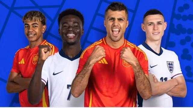 Những gương mặt hàng đầu đội tuyển Tây Ban Nha (áo đỏ) và đội tuyển Anh sẵn sàng tỏa sáng