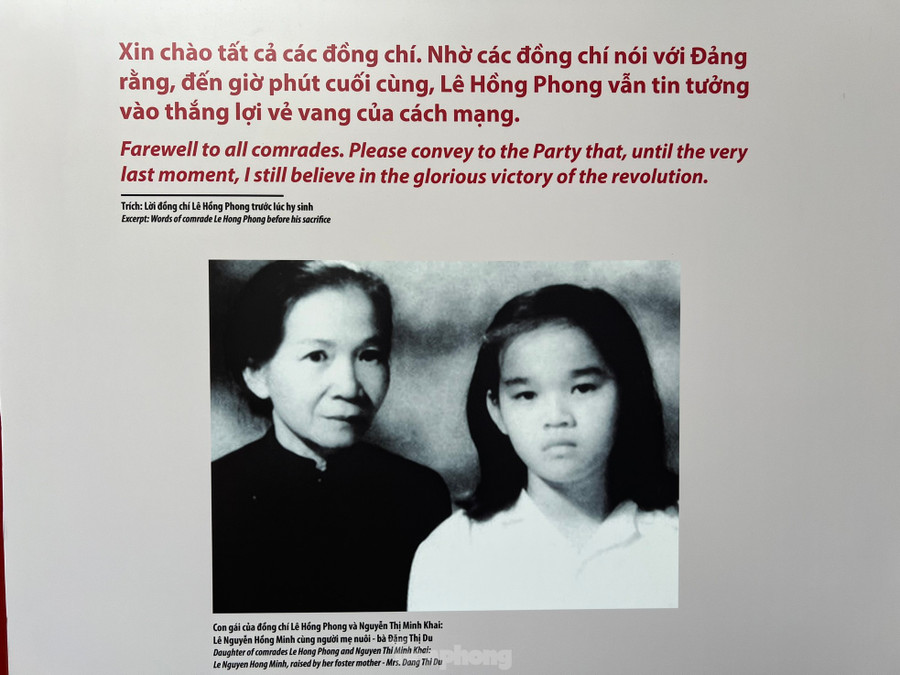 Hình ảnh con gái của cố Tổng Bí thư Lê Hồng Phong bên người mẹ nuôi - bà Đặng Thị Du. Năm 1941, bà Nguyễn Thị Minh Khai bị xử bắn. Một năm sau, nhà cách mạng Lê Hồng Phong cũng trút hơi thở cuối cùng.