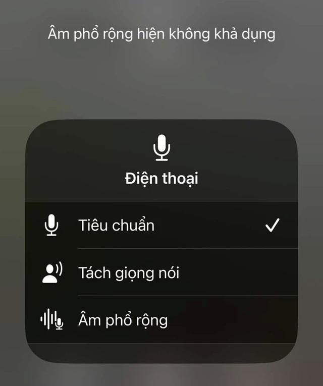 Chọn Tách giọng nói nếu muốn chất lượng cuộc gọi được cải thiện