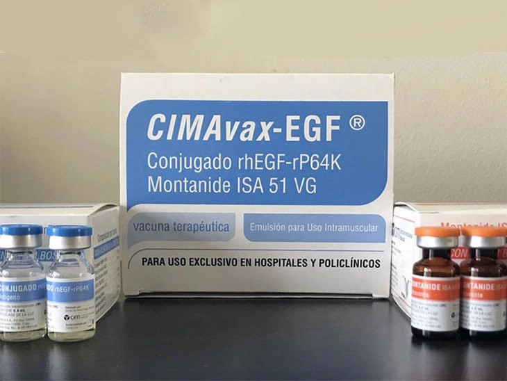 Cimavax là vắc xin chữa ung thư phổi đầu tiên của Cuba được cấp bằng sáng chế và đăng ký chính thức trên thế giới. Ảnh: PRENSA LATINA