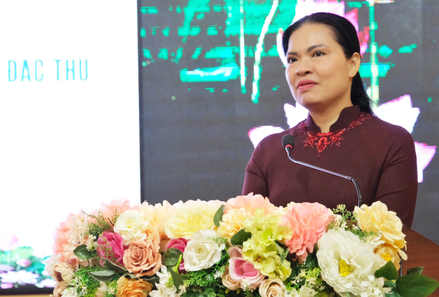 Đồng chí Hà Thị Nga-Ủy viên Ban Chấp hành Trung ương Đảng, Chủ tịch Hội LHPN Việt Nam. Ảnh: Minh Châu