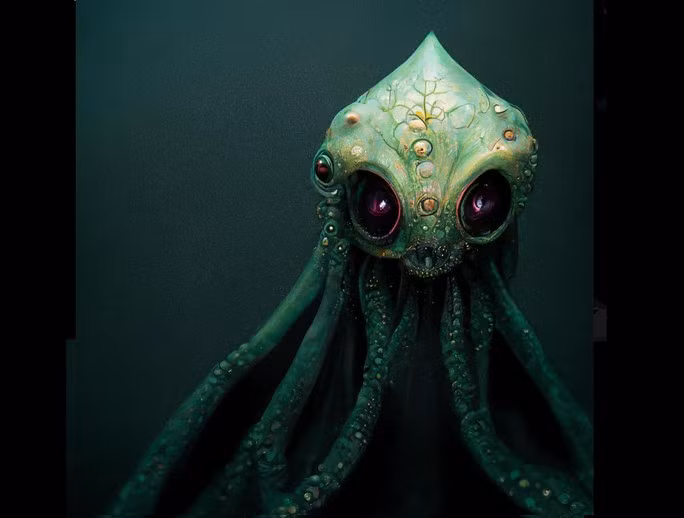 Ảnh mô tả "con lai của sinh vật ngoài hành tinh" cổ đại trong giả tưởng. Ảnh đồ họa: REDDIT