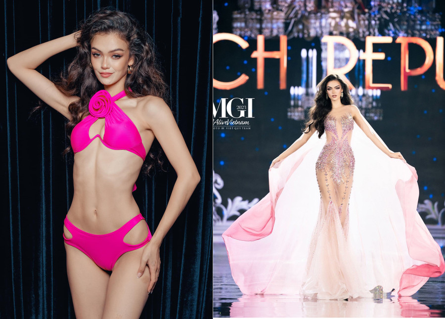 Sophia Osako (Cộng hòa Séc) cũng là đại diện nổi bật của khu vực châu Âu. Cô nhận được nhiều lời khen với vẻ xinh đẹp, cuốn hút tựa búp bê cùng vóc dáng thanh mảnh, chiều cao 1,8m với số đo ba vòng 87-60-92. Mỹ nhân 19 tuổi có màn trình diễn ấn tượng trong đêm bán kết vừa qua và được dự đoán sẽ bứt phá hơn ở vòng thi cuối. Global Beauties dự đoán Sophia Osako sẽ tiến vào top 10 chung cuộc. Ảnh: MGI