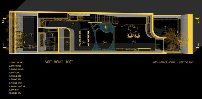 Mặt bằng tầng trệt. Mặt bằng tầng trệt.