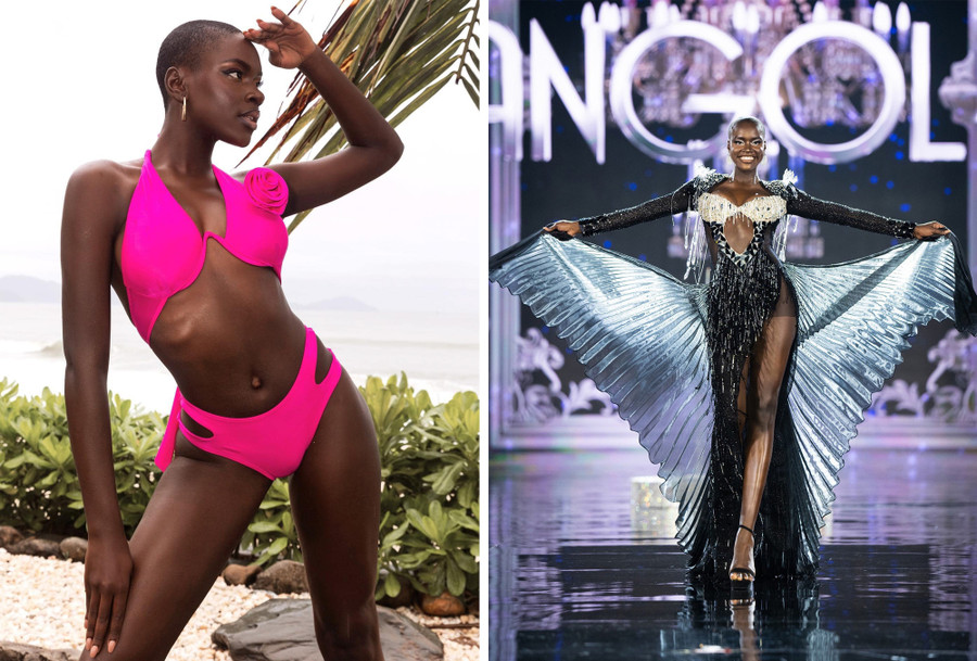 Eugénia Das Neves - ứng viên nổi bật đến từ Angola, cũng được đánh giá cao sau đêm bán kết và Global Beauties dự đoán cô sẽ góp mặt trong top 10. Người đẹp 24 tuổi nhận được nhiều phản ứng tích cực từ khán giả khi luôn xuất hiện rạng rỡ, tràn đầy năng lượng. Kiểu đầu trọc, gương mặt cá tính cùng những bước catwalk sôi nổi, tự tin giúp cô tạo nên một màu sắc khó nhầm lẫn. Ảnh: MGI