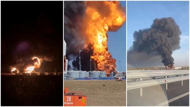 Các vụ cháy kho dầu tại Rostov của Nga gần đây Các vụ cháy kho dầu tại Rostov của Nga gần đây