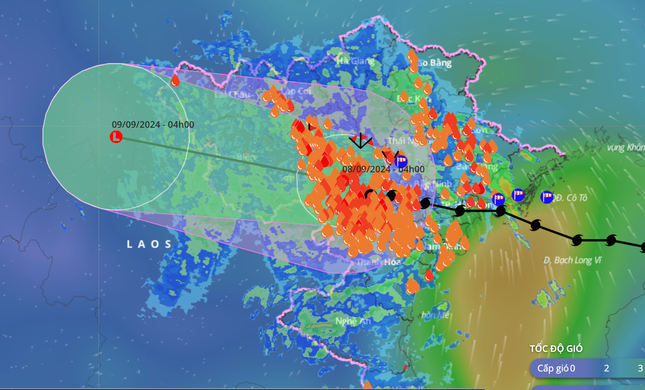 Dự báo hướng di chuyển của áp thấp nhiệt đới trên đất liền trong hôm nay. Dự báo hướng di chuyển của áp thấp nhiệt đới trên đất liền trong hôm nay.