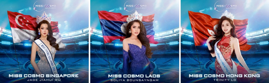 Jade Jiahui Wu (Singapore) gây ấn tượng với vẻ đẹp đậm chất Á Đông. Cô tốt nghiệp chuyên ngành quản lý thương hiệu cao cấp của Đại học Công nghệ Nanyang và là nhà sáng lập trung tâm dành cho học sinh và sinh viên. Đại diện Lào - Soliya Bounsayngam nhận được nhiều sự ủng hộ của khán giả quê nhà, cô là cử nhân ngành ngân hàng. Thí sinh Trinity Lo (29 tuổi, Hồng Kông) là nghệ sĩ tự do, đam mê nghiên cứu văn hóa và làm tình nguyện viên Jade Jiahui Wu (Singapore) gây ấn tượng với vẻ đẹp đậm chất Á Đông. Cô tốt nghiệp chuyên ngành quản lý thương hiệu cao cấp của Đại học Công nghệ Nanyang và là nhà sáng lập trung tâm dành cho học sinh và sinh viên. Đại diện Lào - Soliya Bounsayngam nhận được nhiều sự ủng hộ của khán giả quê nhà, cô là cử nhân ngành ngân hàng. Thí sinh Trinity Lo (29 tuổi, Hồng Kông) là nghệ sĩ tự do, đam mê nghiên cứu văn hóa và làm tình nguyện viên