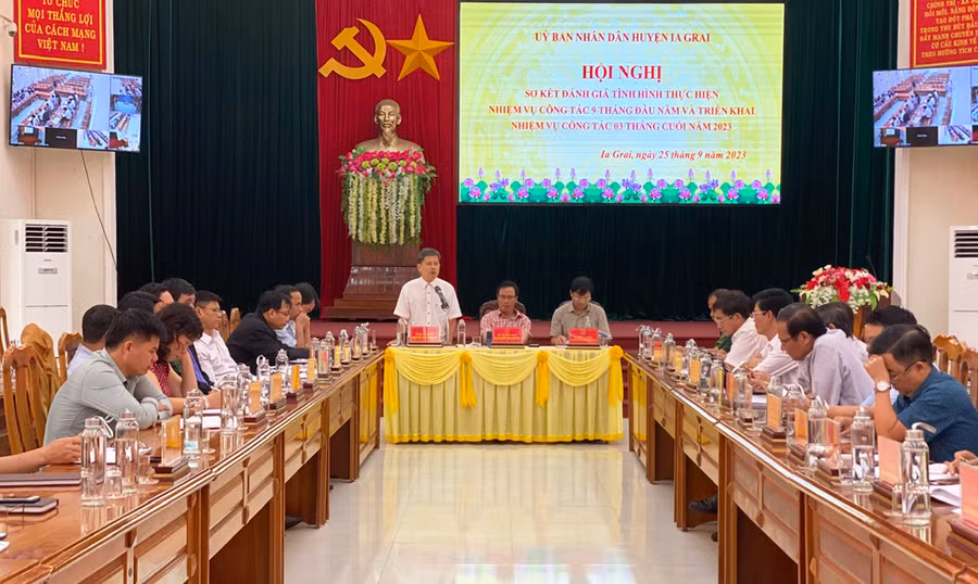 Quang cảnh hội nghị đánh giá kết quả công tác 9 tháng năm 2023. Ảnh: Phương Lộc
