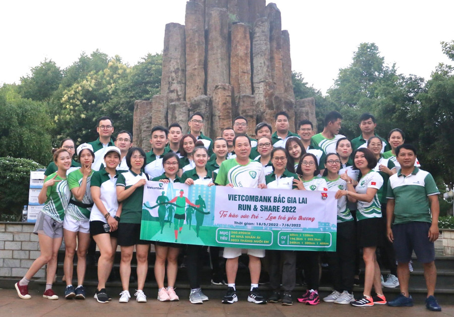 Công đoàn cơ sở Vietcombank Bắc Gia Lai phát động đoàn viên tham gia nhiều hoạt động thể thao có ý nghĩa lan tỏa tích cực đến cộng đồng. Ảnh: T.A.T Công đoàn cơ sở Vietcombank Bắc Gia Lai phát động đoàn viên tham gia nhiều hoạt động thể thao có ý nghĩa lan tỏa tích cực đến cộng đồng. Ảnh: T.A.T