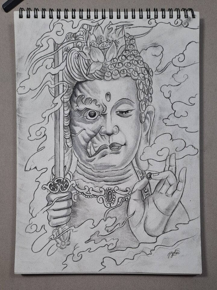 Cậu bé lớp 4 ở Đắk Lắk 'gây mê' trên TikTok nhờ tài vẽ tranh đẹp mê ly - 6