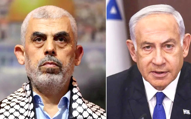 Lãnh đạo Hamas Yahya Sinwar (bên trái) và Thủ tướng Israel Benjamin Netanyahu. Ảnh: Shutterstock Lãnh đạo Hamas Yahya Sinwar (bên trái) và Thủ tướng Israel Benjamin Netanyahu. Ảnh: Shutterstock