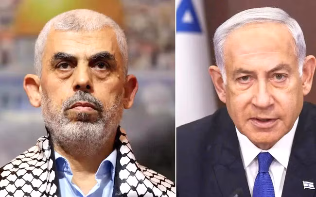 Lãnh đạo Hamas Yahya Sinwar (bên trái) và Thủ tướng Israel Benjamin Netanyahu. Ảnh: Shutterstock