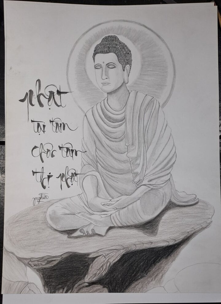 Cậu bé lớp 4 ở Đắk Lắk 'gây mê' trên TikTok nhờ tài vẽ tranh đẹp mê ly - 13