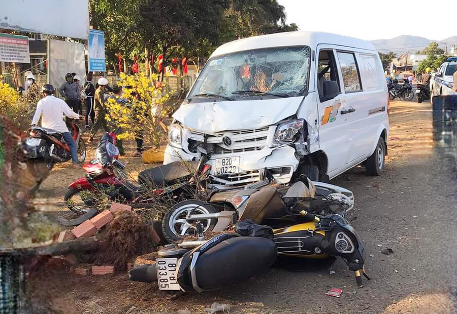 Hiện trường vụ tai nạn. Ảnh: N.D