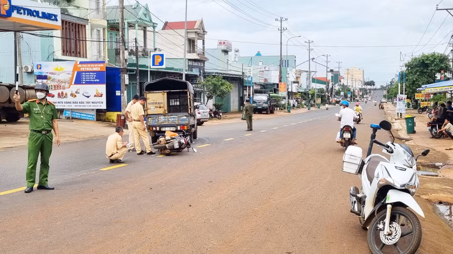 Hiện trường vụ tai nạn. Ảnh: Hà Phương