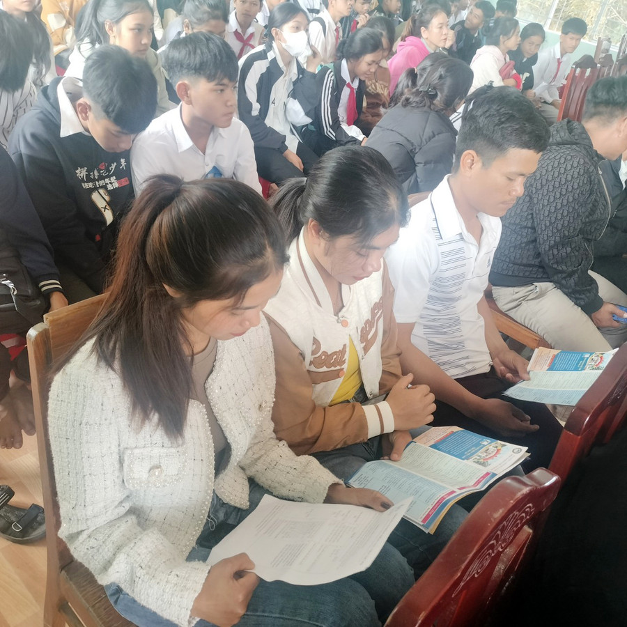 Thông qua chương trình giúp các đoàn viên, hội viên thanh niên định hướng cho mình con đường khởi nghiệp, lập nghiệp trong tương lai. Ảnh: V.Đ