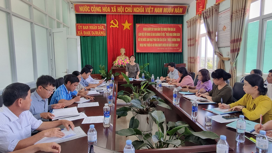 Quang cảnh buổi giám sát tại huyện Mang Yang. Ảnh: H.P Quang cảnh buổi giám sát tại huyện Mang Yang. Ảnh: H.P