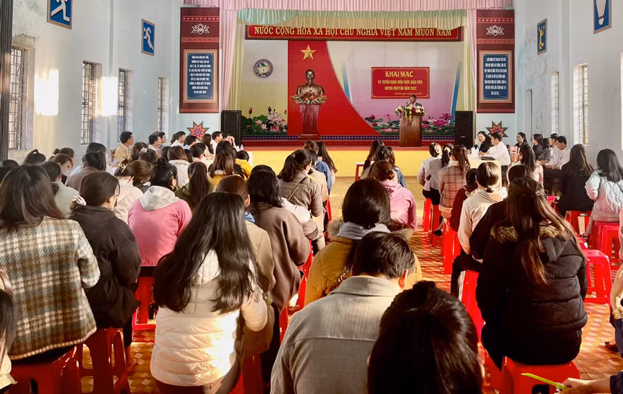 Quang cảnh kỳ thi. Ảnh: Văn Đại