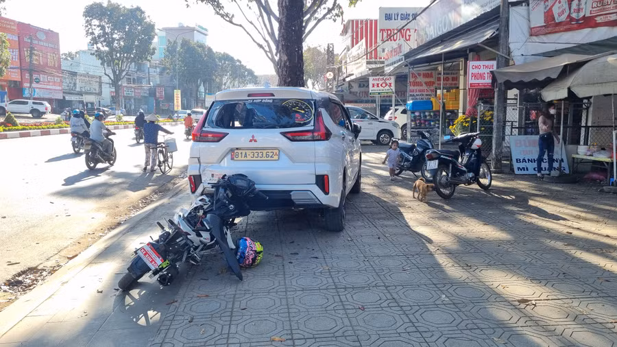 Hiện trường vụ tai nạn. Ảnh: K.P