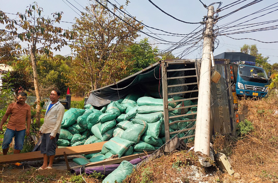 Hiện trường vụ tai nạn. Ảnh: K.P