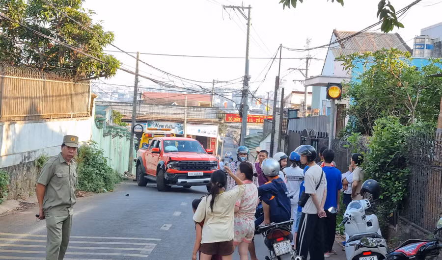 Hiện trường vụ tai nạn. Ảnh: K.P