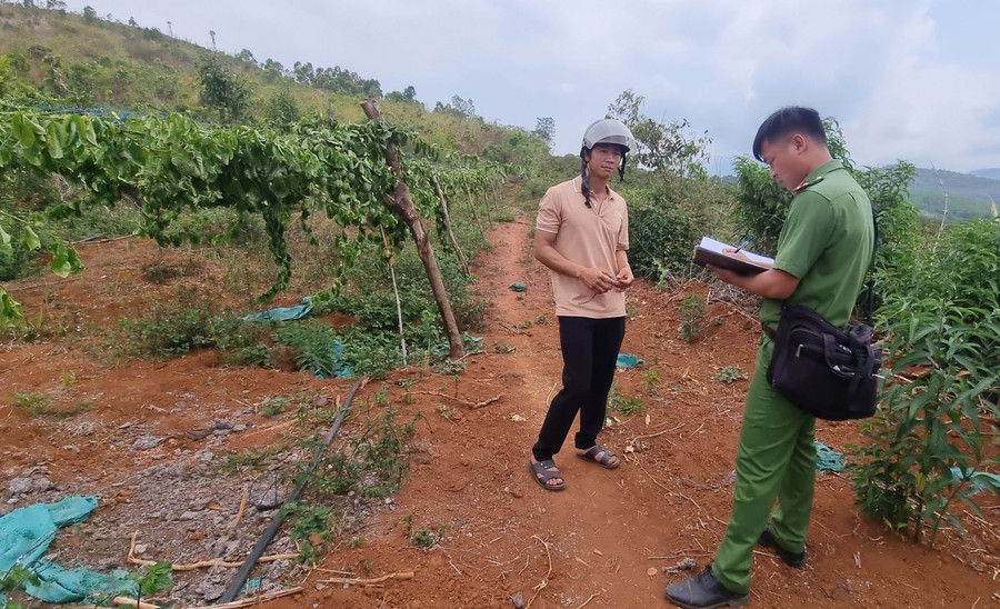 Lực lượng Công an địa phương đang điều tra xác minh vụ việc. Ảnh: Hà Phương Lực lượng Công an địa phương đang điều tra xác minh vụ việc. Ảnh: Hà Phương