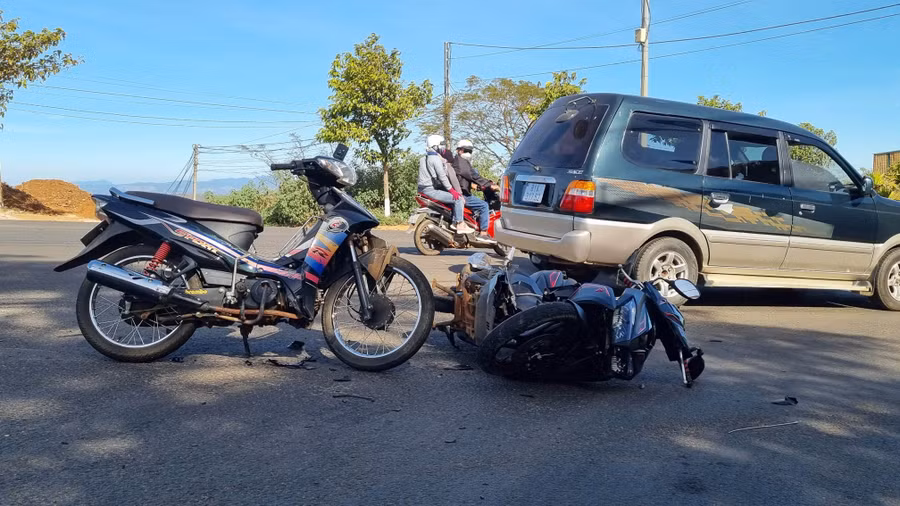 Hiện trường vụ tai nạn. Ảnh: Hà Phương