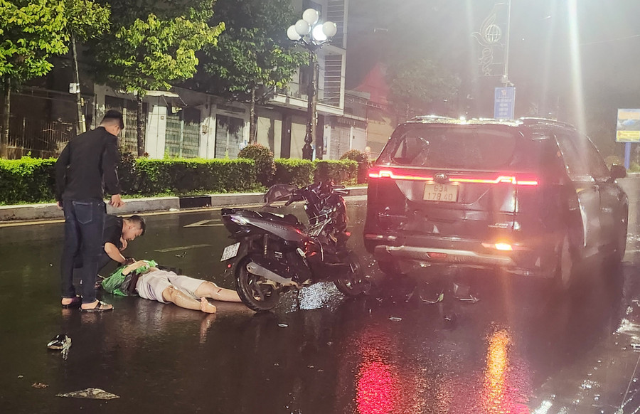 Hiện trường vụ tai nạn. Ảnh: K.P Hiện trường vụ tai nạn. Ảnh: K.P