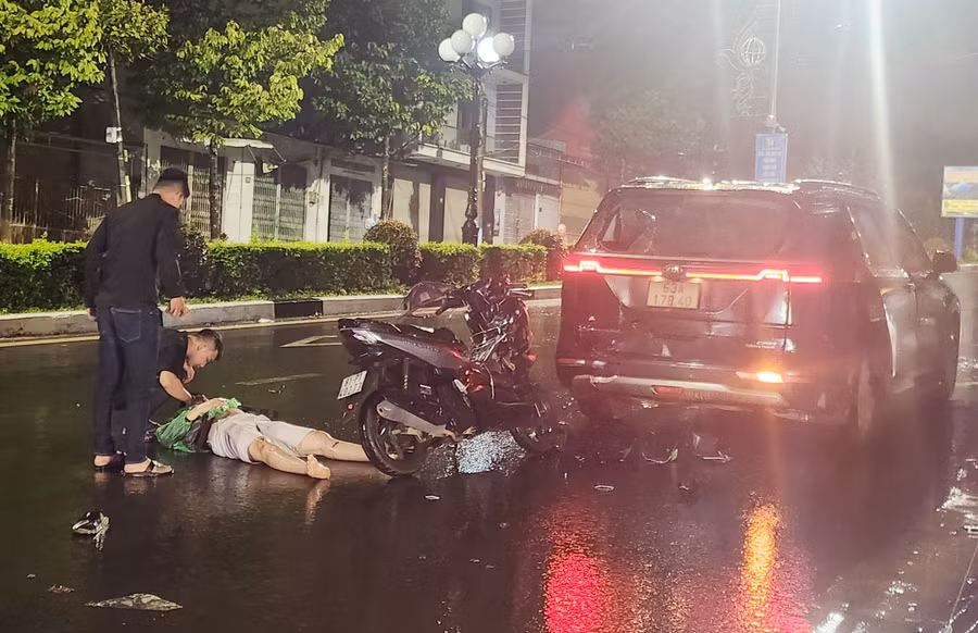 Hiện trường vụ tai nạn. Ảnh: K.P