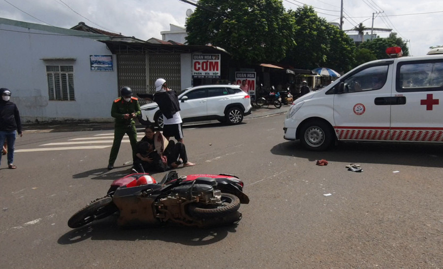 Hiện trường vụ tai nạn. Ảnh: Khánh Phong