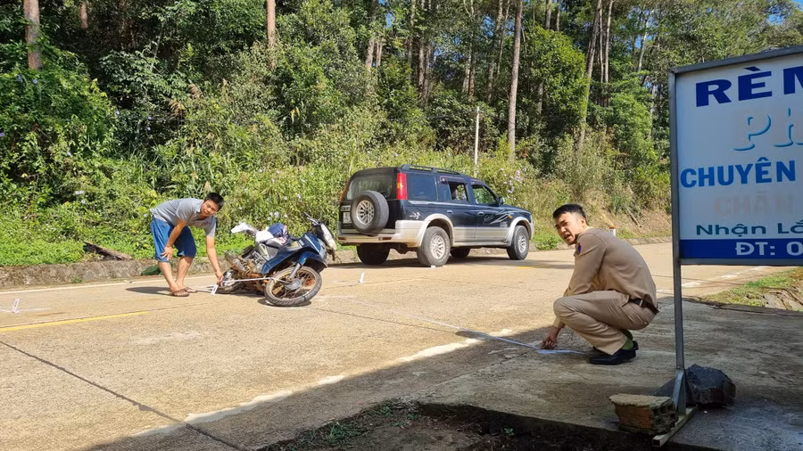 Hiện trường vụ tai nạn. Ảnh: Hà Phương