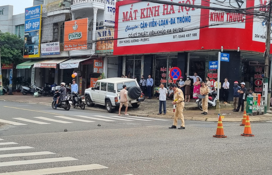 Hiện trường vụ tai nạn. Ảnh: Hà Phương Hiện trường vụ tai nạn. Ảnh: Hà Phương