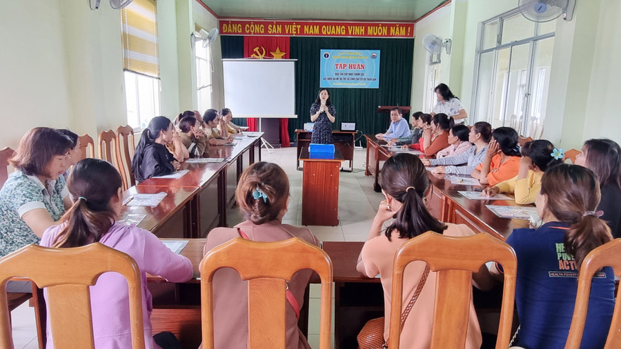 Quang cảnh lớp tập huấn. Ảnh: K.P