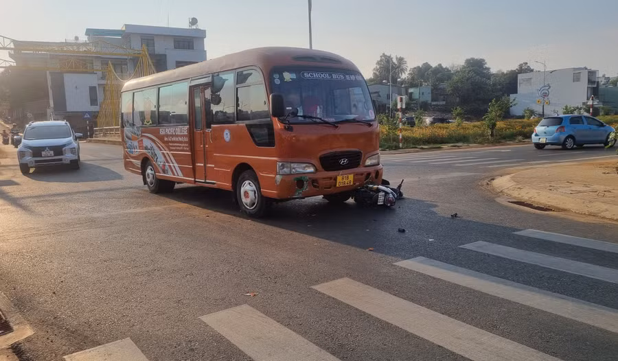 Hiện trường vụ tai nạn. Ảnh: K.P